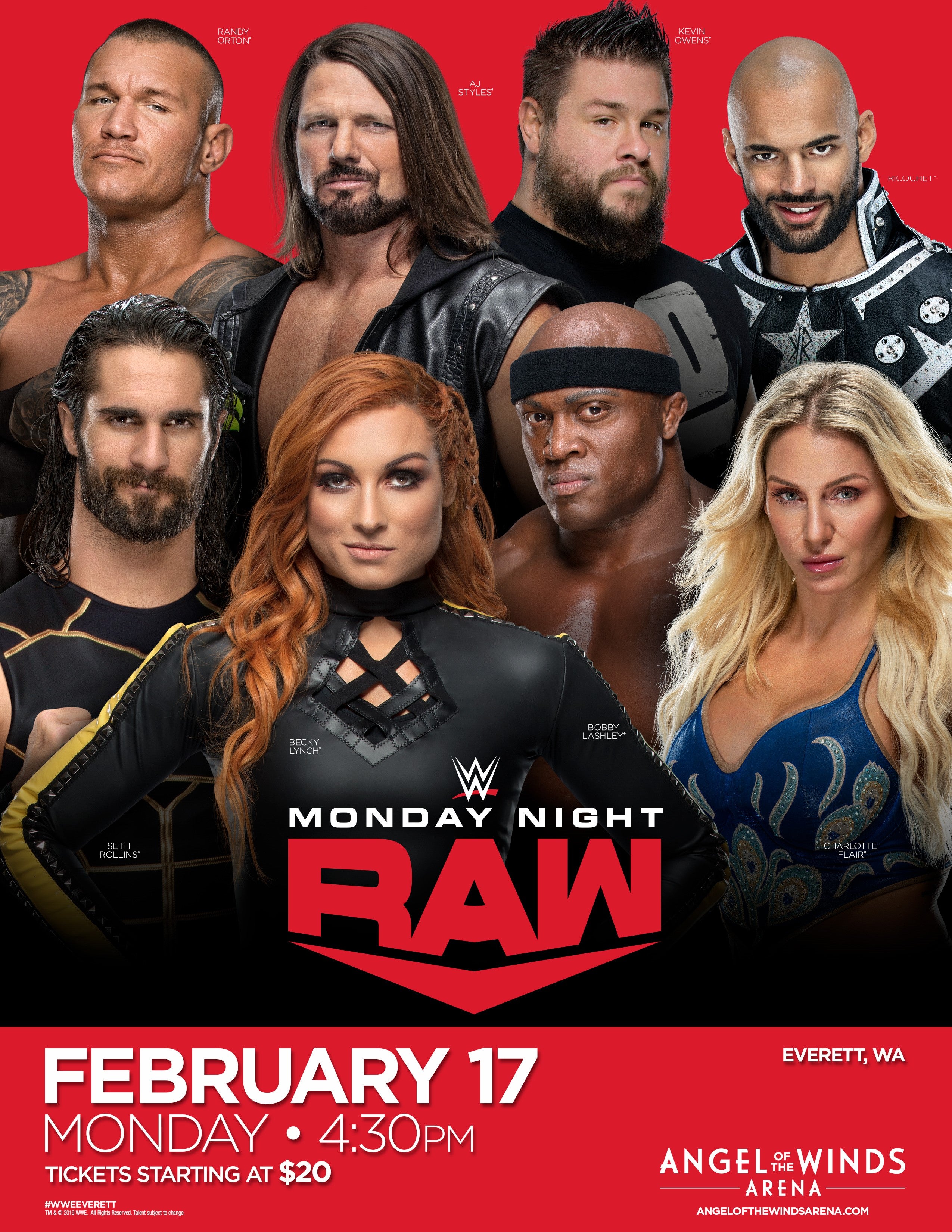 WWE Monday Night Raw Angel of the Winds Arena