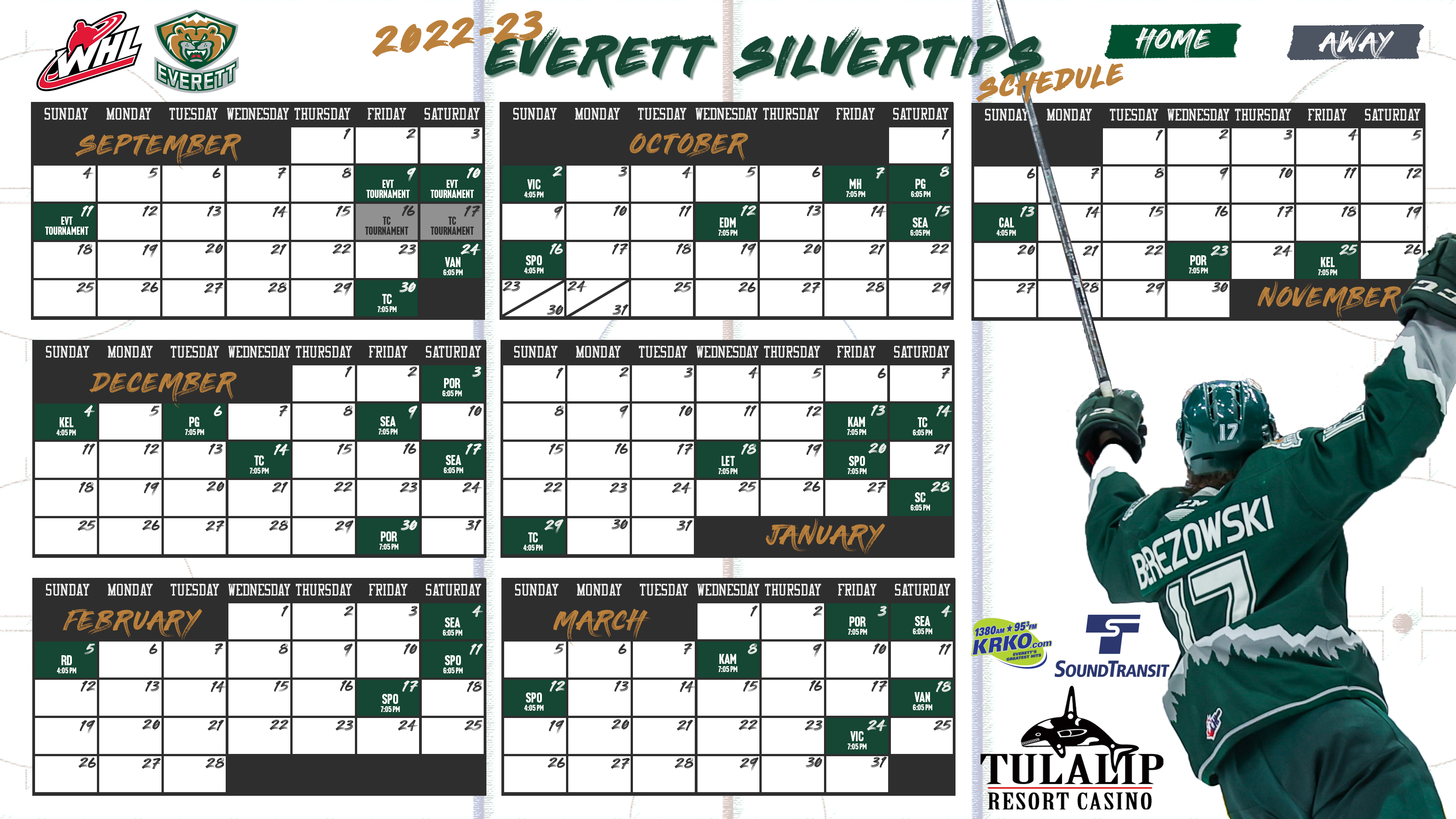Silvertips Release Training Camp Schedule - Everett Silvertips